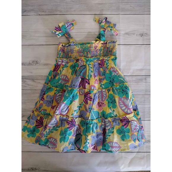 Cat And Jack‎ Yellow Tropical Dress Size 2t - Picture 1 of 4
